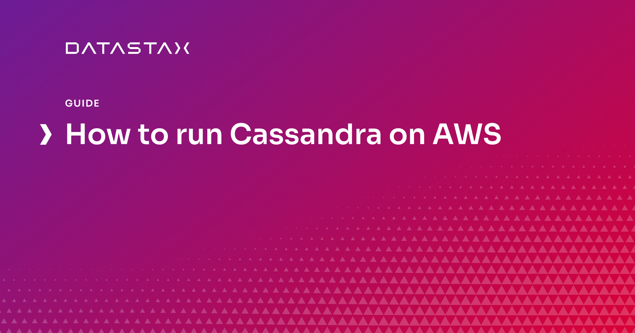 How to run Cassandra on AWS