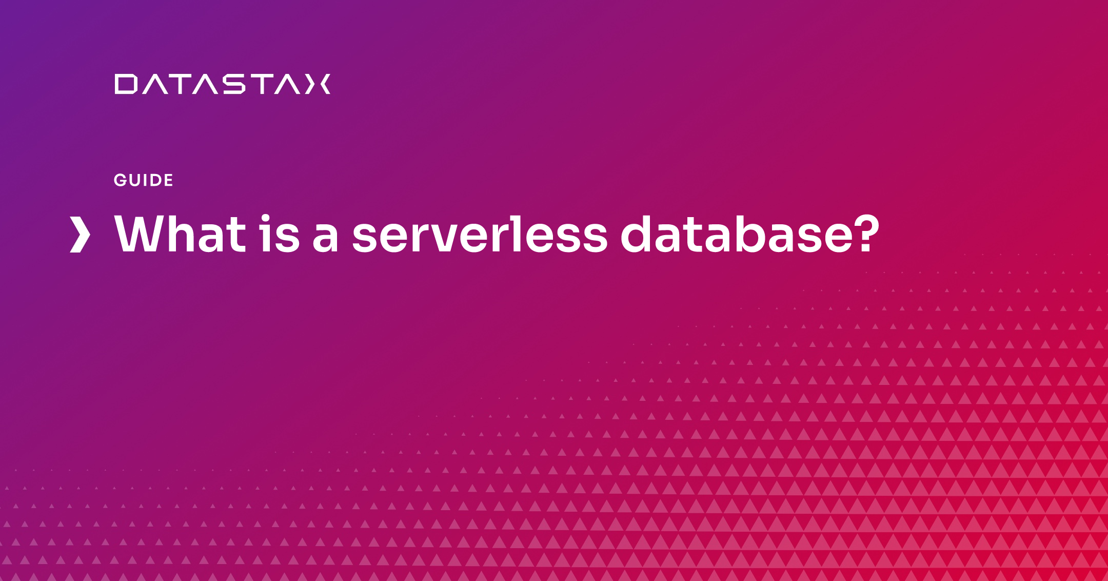 What is a serverless database?