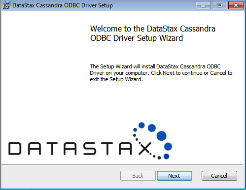 Installing the DataStax ODBC driver for Cassandra